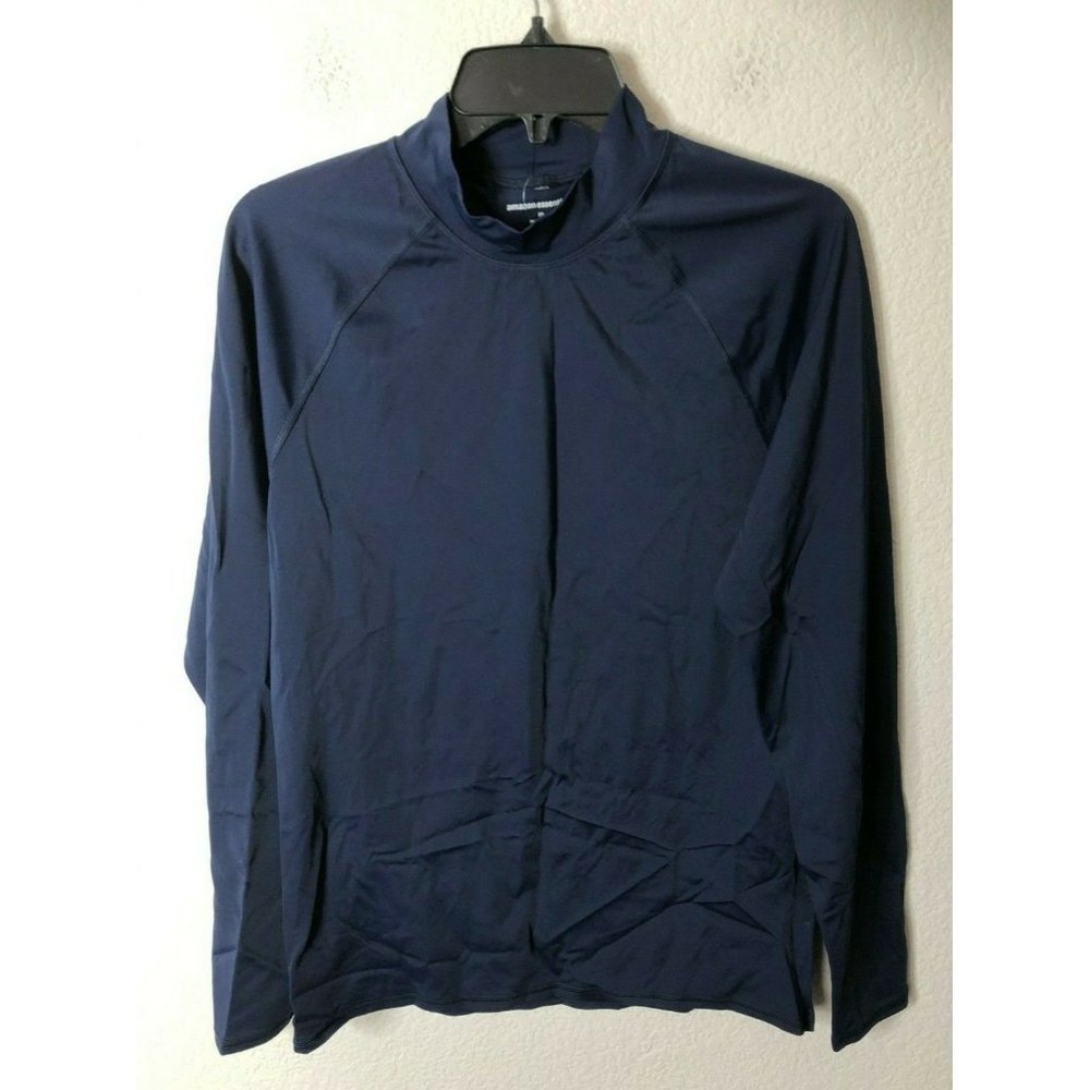 Essentials UPF 50+ Men's Rashguard, Navy, Medium